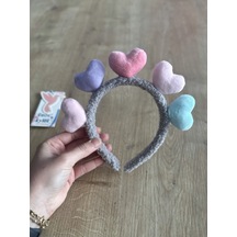 Gri Kalpli Kız Çocuk Tacı - Gri