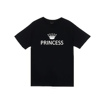Unisex Siyah Princess Prenses Baskılı T-shirt SIYAH