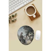Antoine Watteau La Leçon D'amour Engraving Coloreddesenli Bilek Destekli Mouse Pad Mousepad