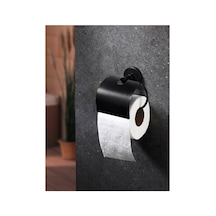 Buççin Online Mağaza Yapışkanlı Siyah Geniş Kapaklı Tuvalet Kağıtlığı Wc Kağıtlık Tuvalet Kağıdı Askısı Metal Siyah Çok Renkli