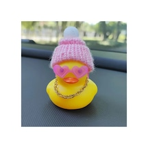 Pembe Bereli Gözlüklü Kolyeli Ördek Torpido İçin Eğlenceli Ve Şık Aksesuar