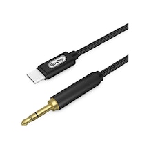 Go Des GAC-309 Type-C Aux Kablo 100 cm 3.5 mm Ses Kablosu Kumaş Örgü - ZORE-220420