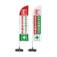 2li Eczane Pharmacy Yönlendirme Tanıtım ve Reklam Yelken Bayragı Logolu