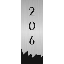 Metal Departman Kapı İsimliği, Yönlendirme Levhası 206 Dikey 5x20 Cm Gümüş Renk