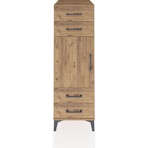 Kronos Dolap 2 Raflı 4 Çekmeceli Tek Kapaklı 44x59x134 Çam-çam Çam