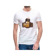 Pubg Baskılı Beyaz Erkek Tshirt (531012537)
