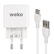 WEKO WK-21435 M7 2.1 AMPER ŞARJ BAŞLIK ADAPTÖRÜ + TYPE-C KABLO (NO:3)