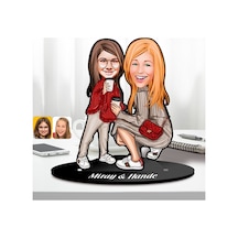 Bk Gift Kişiye Özel Anne-kız Karikatürlü Ahşap Biblo-4, Anneye Hediye, Anneler Günü Hediyeleri Kobitmeyencom30614 Bk Gift