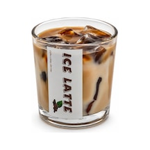 Gül Kokulu Latte Aromalı Cam Bardak Mum Diğer