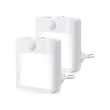 Wezone Led Hareket Sensörlü Duvar Lambası - Renk Sıcaklığı Ayarlanabilir, Enerji Tasarruflu, Akıllı Otomatik Açma-kapama, Ev Dekorasyonu İçin Uygun Beyaz