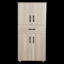 Çok Amaçlı Dolap 150 Cm Hard Parlak Cordoba Suntalem 4Raf 1Çekmec