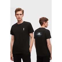 Twn Regular Fit Siyah Baskılı %100 Pamuk T-shirt 2ec14ort05213 001