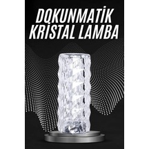 Şarjlı Dokunmatik Kristal Masa Lambası Usb Uyumlu Çok Renkli