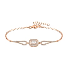 Casera's Gümüş Rose Dikdörtgen Baget Bileklik Csr2183292 Gümüş