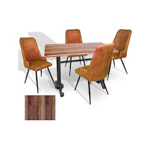 Çipa - Çırağan Mutfak Masa Takımı - 70x120 Werzalit, Wermodin Ve Allzalit Tabla - Indiana Wood - Kiremit Çok Renkli