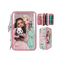 3 Katlı Pembe Panda Ve Koala Kalem Kutu Renkli