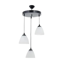 Rys Retro Metal Opal Camlı 3 Lü Dekoratif Modern Sarkıt Avize Çap (536634797)