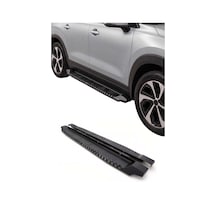Dacia Duster 2018-2024 Uyumlu Araca Özel Dakar V1 Yan Basamak Siyah