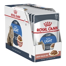 ​Royal Canin Ultra Light Gravy Düşük Kalorili Pouch Yetişkin Kedi Maması 12 x 85 G