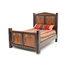 Masifart_Mobilya Masifart Pinea Tek Kişilik Ağaç Karyola Masif Ahşap Eskitme