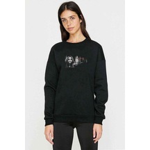 Lana Del Rey Baskılı Siyah Kadın Sweashirt (534638440)