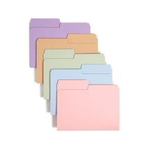Smead Supertab Dosya Klasörü, Büyük Boy 1/2 Kesim Sekme, Harf Boyutu, Çeşitli Pastel Renkler, Kutu Başına 100 1