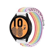 Watch 20mm Uyumlu Kr410 Kumaş Kordon - Gökkuşağı