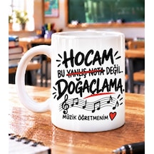 Müzik Öğretmeni Hediye Kupa- Öğretmenler Günü Özel Tasarım Beyaz