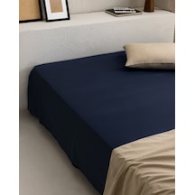 Madame Coco Manon Çift Kişilik %100 Pamuk Ranforce Lastiksiz Çarşaf - Lacivert Lacivert