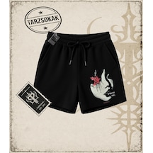 Tarzsokak Gotik & Grunge Streetwear Away Your Unisex Şort Siyah