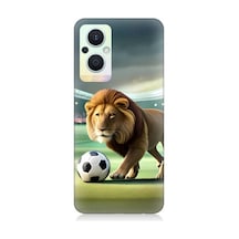 Oppo Reno 7 Lite Uyumlu Gol Atan Aslan Desenli Silikon Kılıf