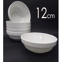 6 Adet Beyaz Melamin Çorba Kasesi 12x5cm Tas Hesaplı Yoğ N11.18127