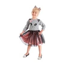 Denokids Tüllü Ponçik Kız Çocuk Elbise Renkli Çok Renkli