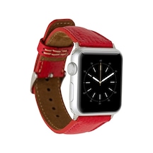 Bouletta Watch Uyumlu Deri Kordon 42-44-45Mm Erc2 Kırmızı