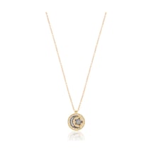 Zirkon Taşlı Altın Kaplamalı Ay Yıldız Gümüş Kolye Gold - Rose Gold - Gümüş