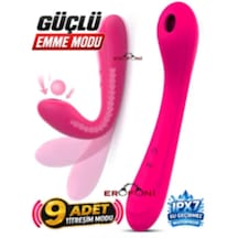 Erofoni Usb Şarjlı Otomatik Klitoral Emiş Ve 9 Mod Titreşimli Bükülebilir 21 Cm Su Geçirmez Teknolojik Vibratör