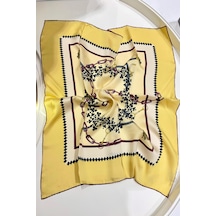 Cardion Lunira Silk İpek Viskon Eşarp Golden Tereyağı