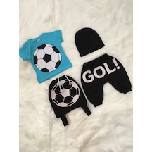 Turuncu Gardrop Kaprili Gol Baskı 4lü Takım Çok Renkli
