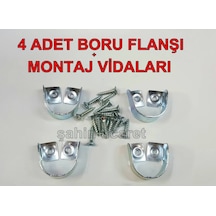 Dolap Borusu Askı Flanşı 4 Adet Montaj Vidaları