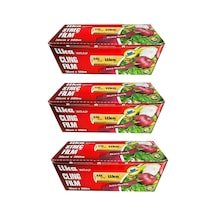 İlka Şeffaf Mutfak Rulo Streç Film Folyo - 30 Cm. X 500 Metre - Gıdaya Uygun - 3 Paket