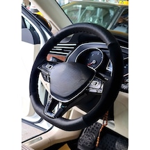 Chevrolet Kalos Uyumlu Dikmeli Direksiyon Kılıfı Noktalı-Alkantara Siyah Chevrolet Kalos Uyumlu Dikmeli Direksiyon Kılıfı Noktalı-Alkantara Siyah