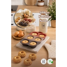 Porsima 30010-1 Silikon Göbekli Muffin Kalıbı 6'lı Yapışmaz Kek Ve Cupcake Kalıbı Diğer