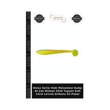 Delux Serisi Hobi Malzemesi Kamp At Çek Mutant 3534 Typoon Soft 12cm Levrek Silikonu 5li Paket