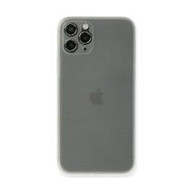 iPhone Uyumlu 11 Pro Kılıf Pp Ultra İnce Kapak - Beyaz Düz Renkli