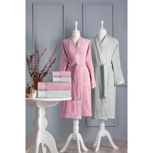 Ditsy Aile Seti Pembe - Gri