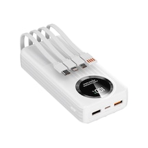 S-link Ip-g220 20000mah Pd20w+qc3.0 Dahili Kablolu Beyaz Lcd Taşınabilir Pil Şarj Cihazı Powerbank