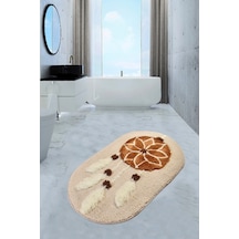 Rüya Kahve 70X120 Cm Banyo Halısı Paspas Yıkanabilir Kahverengi