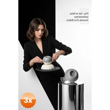 3 Adet Lüks Sunum Sanatı: Premium Pilav, Tatlı Ve Helva Şekillendirme Kalıbı Çok Renkli