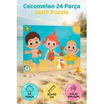 Coco-melon 24 Parça Sahil Puzzele Kolay Birleşim 24 Parça 30 Cm Renkli Öğretici Oyuncak Puzzle