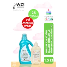 Baproy %100 Doğal Bebekler Için Bitkisel Çamaşır Deterjanı 1 Lt Bitkisel Biberon Emzik Temizleyici 500 Ml